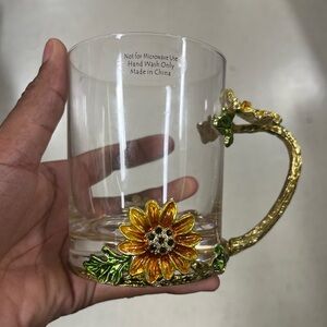Sunflower Glass Cup